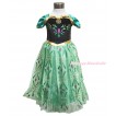 Frozen Anna Green Coronation Dress Up Costume C017